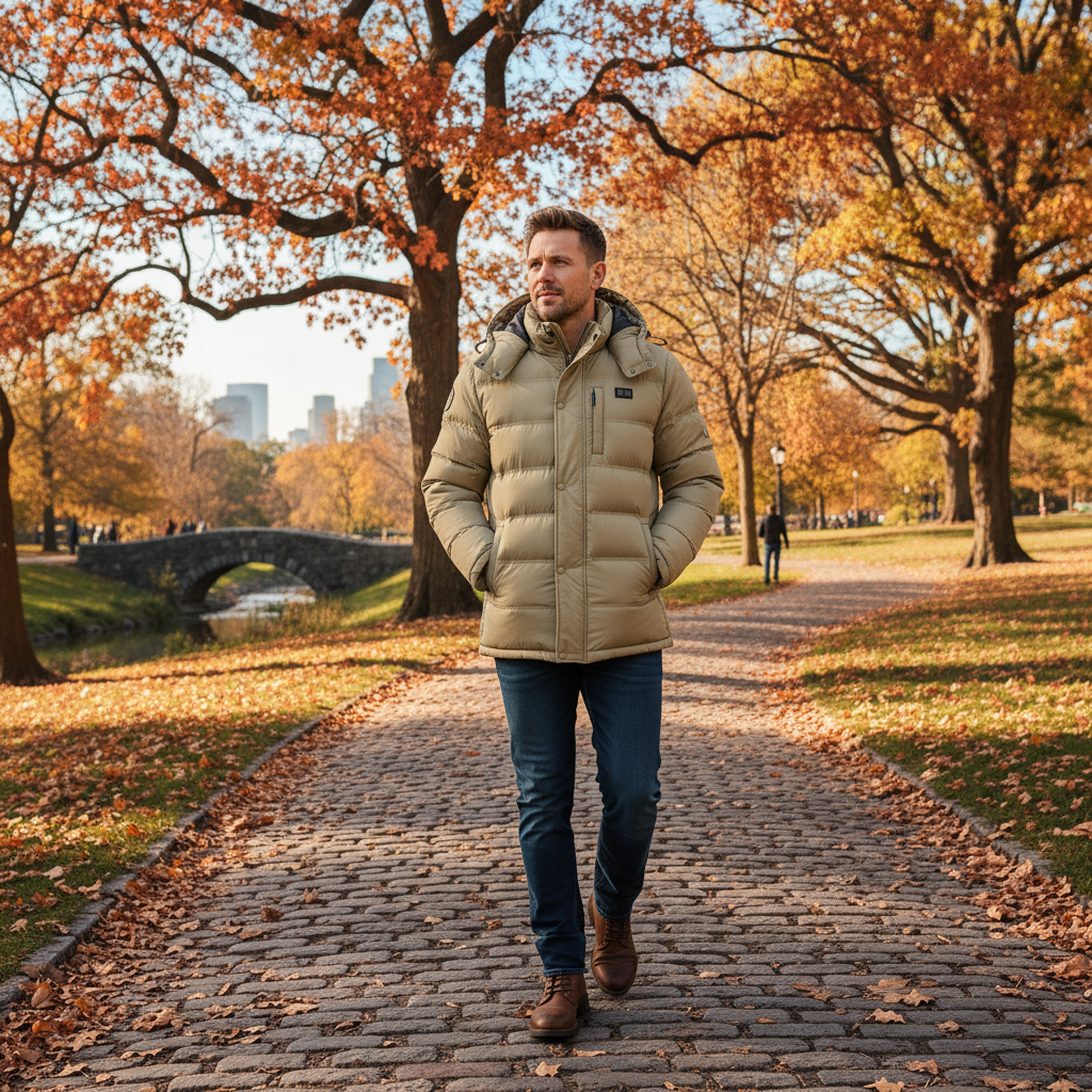 HELIOS HYBRID Style For Men - Tan - Helios Heated Coat